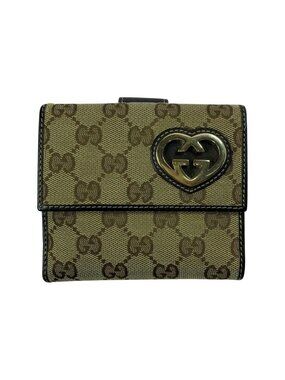 Gucci Lovely GG Canvas Leather Wallet